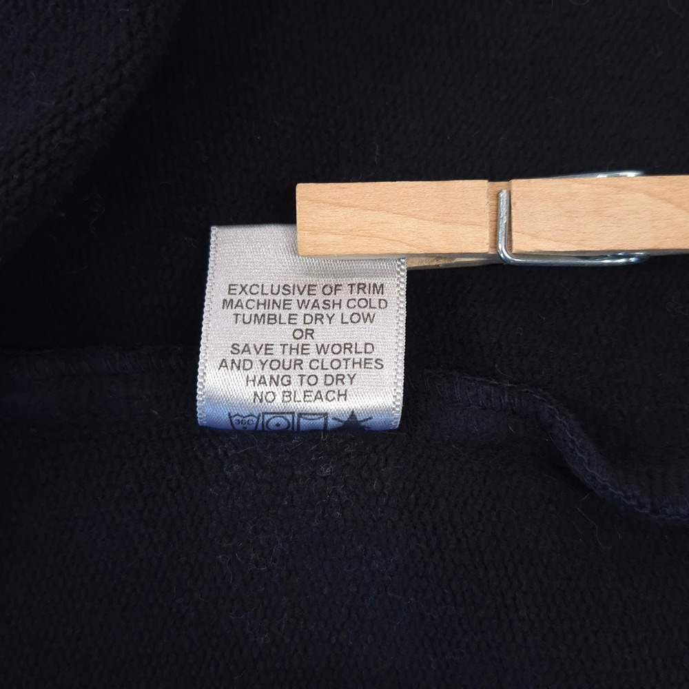Prairie Underground Hoodie Navy Blue XL Organic Cotton Zip Up Boho VTG Coat - Picture 5 of 11